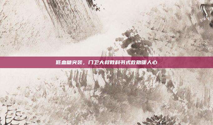 低血糖突袭,门卫大叔教科书式救助暖人心