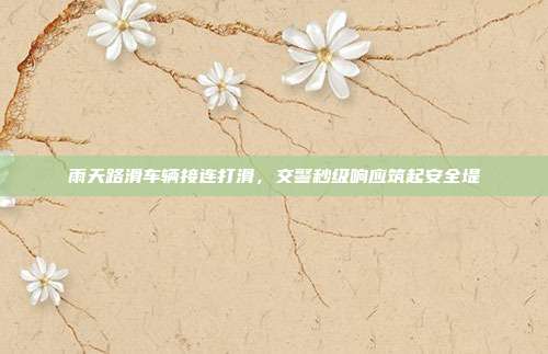 雨天路滑车辆接连打滑,交警秒级响应筑起安全堤