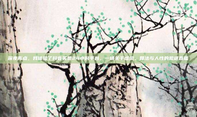 深夜两点,我体验了抖音买赞24小时平台,一场关于虚荣、算法与人性的荒诞直播