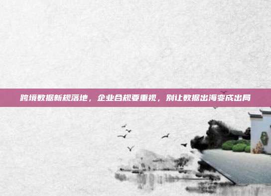 跨境数据新规落地,企业合规要重视,别让数据出海变成出局