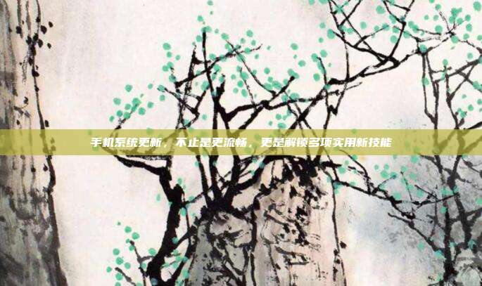 手机系统更新,不止是更流畅,更是解锁多项实用新技能