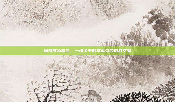 当赞成为商品,一场关于数字虚荣的沉默交易