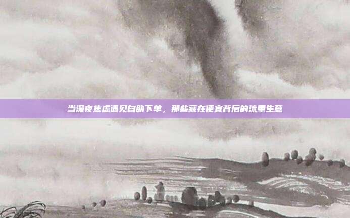 当深夜焦虑遇见自助下单,那些藏在便宜背后的流量生意