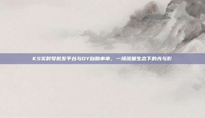 KS实时号批发平台与DY自助串串,一场流量生态下的光与影