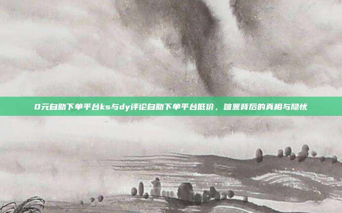 0元自助下单平台ks与dy评论自助下单平台低价,喧嚣背后的真相与隐忧