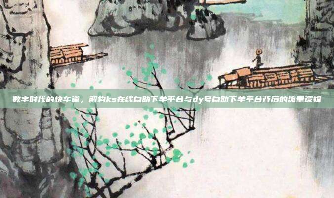 数字时代的快车道，解构ks在线自助下单平台与dy号自助下单平台背后的流量逻辑