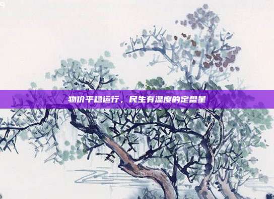 物价平稳运行,民生有温度的定盘星