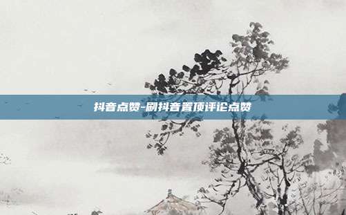 抖音点赞-刷抖音置顶评论点赞