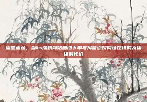 流量迷途,当ks涨粉网站自助下单与抖音点赞网址在线成为捷径的代价