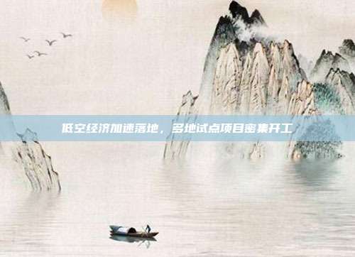 低空经济加速落地,多地试点项目密集开工