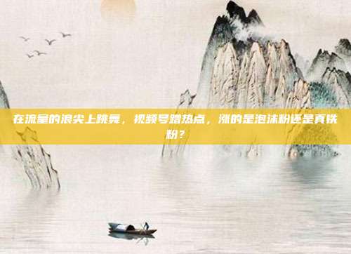 在流量的浪尖上跳舞,视频号蹭热点,涨的是泡沫粉还是真铁粉?