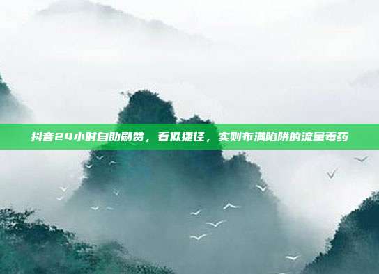 抖音24小时自助刷赞,看似捷径,实则布满陷阱的流量毒药