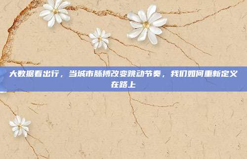 大数据看出行,当城市脉搏改变跳动节奏,我们如何重新定义在路上