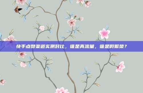 快手点赞渠道实测对比,谁是真流量,谁是假繁荣?
