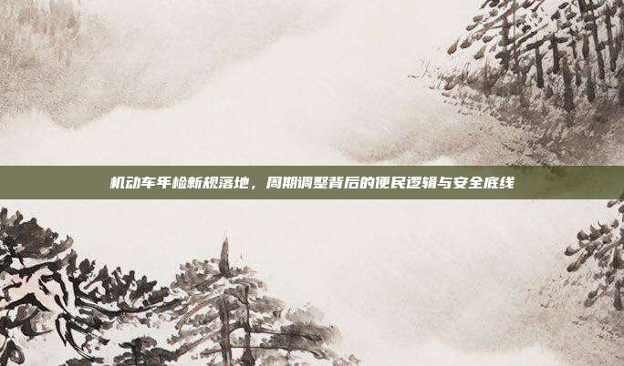 机动车年检新规落地,周期调整背后的便民逻辑与安全底线