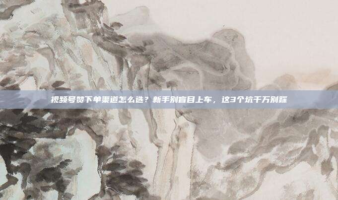 视频号赞下单渠道怎么选?新手别盲目上车,这3个坑千万别踩