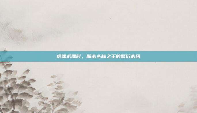 虎啸求偶时，解密丛林之王的繁衍密码