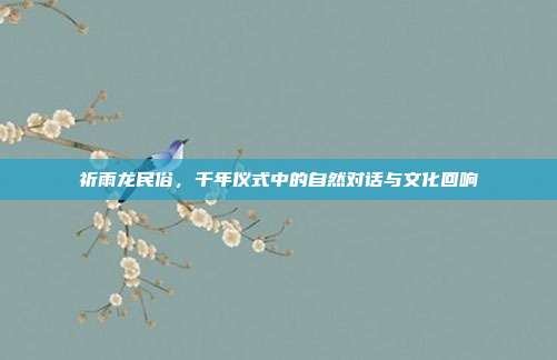 祈雨龙民俗，千年仪式中的自然对话与文化回响