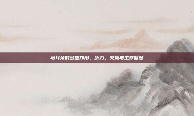 马耳朵的多重作用，听力、交流与生存智慧