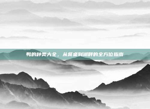 鸭的种类大全，从餐桌到湖畔的全方位指南