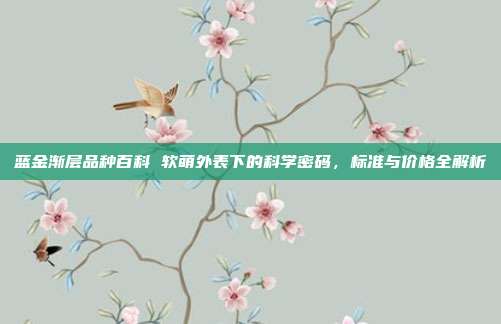蓝金渐层品种百科 软萌外表下的科学密码,标准与价格全解析