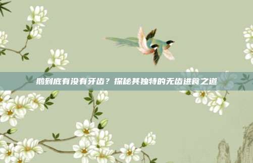 鹅到底有没有牙齿?探秘其独特的无齿进食之道