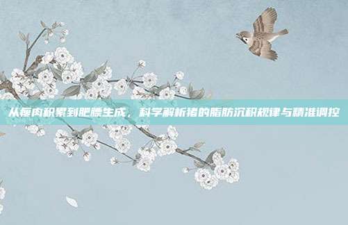 从瘦肉积累到肥膘生成,科学解析猪的脂肪沉积规律与精准调控