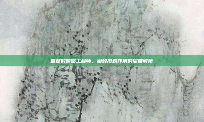 自然的精密工程师,蜜蜂授粉作用的深度解析