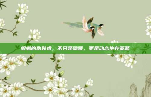 螳螂的伪装术，不只是隐藏，更是动态生存策略