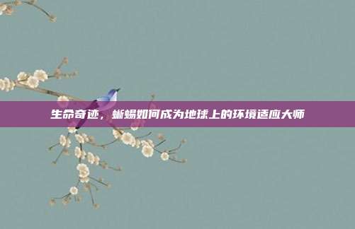 生命奇迹,蜥蜴如何成为地球上的环境适应大师