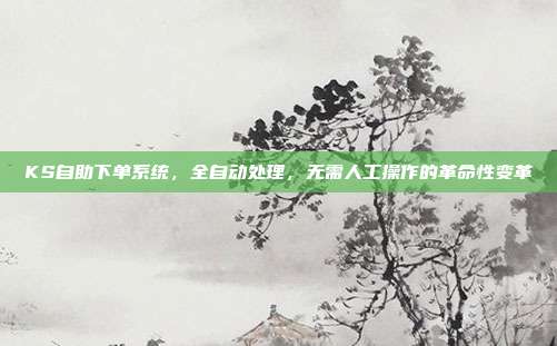 KS自助下单系统，全自动处理，无需人工操作的革命性变革