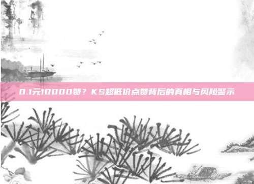 0.1元10000赞？KS超低价点赞背后的真相与风险警示