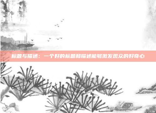标题与描述：一个好的标题和描述能够激发观众的好奇心