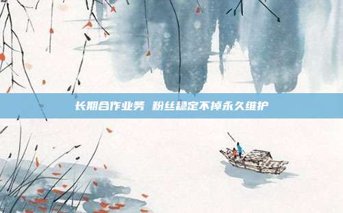 长期合作业务 粉丝稳定不掉永久维护
