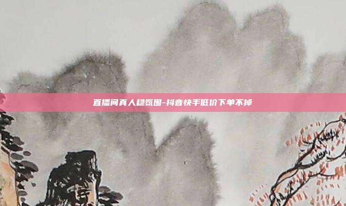 直播间真人稳氛围-抖音快手低价下单不掉