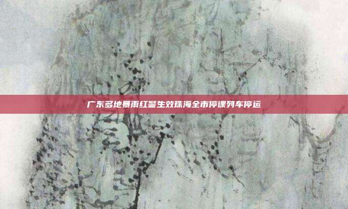 广东多地暴雨红警生效珠海全市停课列车停运