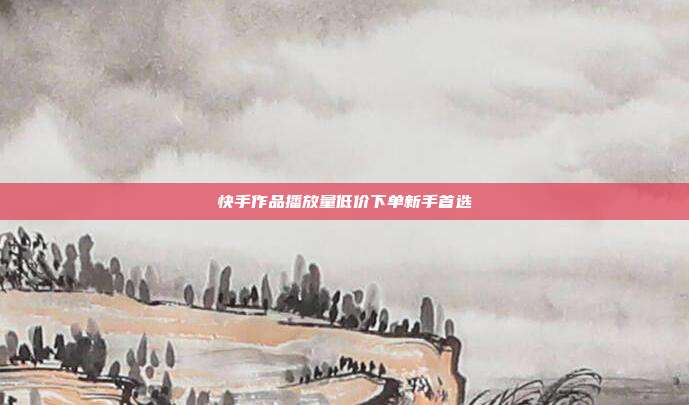 快手作品播放量低价下单新手首选