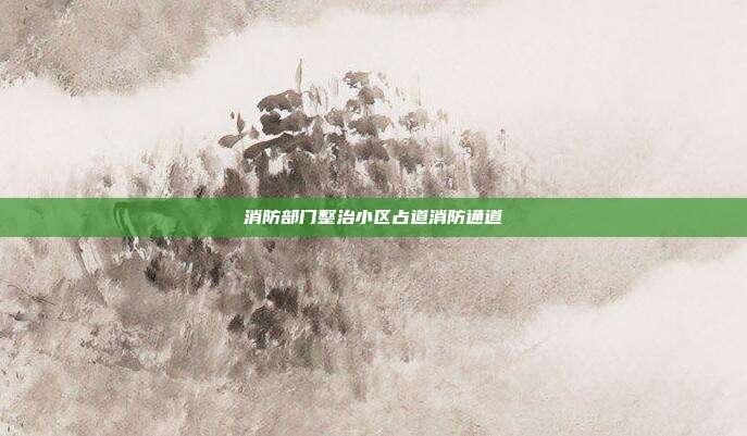 消防部门整治小区占道消防通道