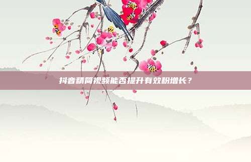 抖音精简视频能否提升有效粉增长？