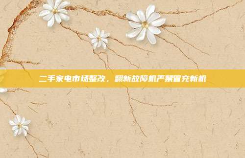二手家电市场整改，翻新故障机严禁冒充新机