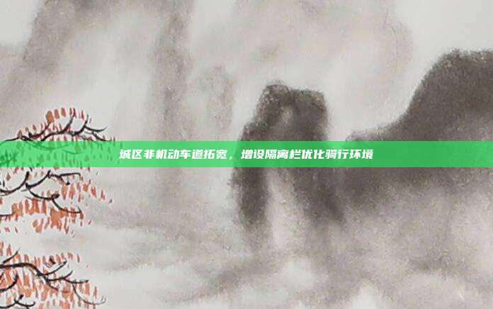 城区非机动车道拓宽，增设隔离栏优化骑行环境